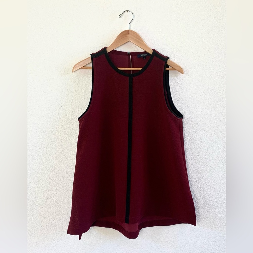 Madewell Wine Tone Sleeveless Top Size S